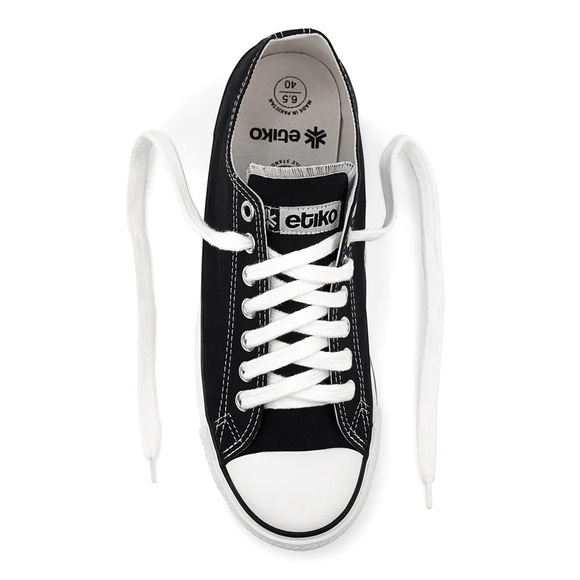 Etiko Low Cut Sneakers, Black & White, Men’s US12 - Picture 5 of 6